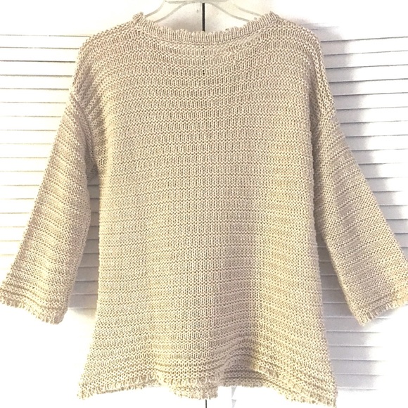 BRANDY MELVILLE Cream Long Sleeve SWEATER TOP - Picture 5 of 7